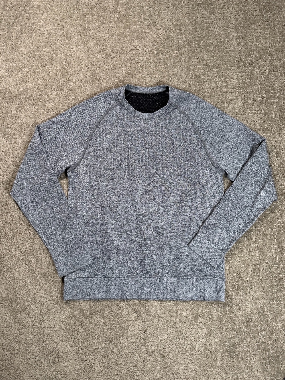 Lululemon Engineered Warmth Long Sleeve Heather Grey Merino Wool Pullover Medium